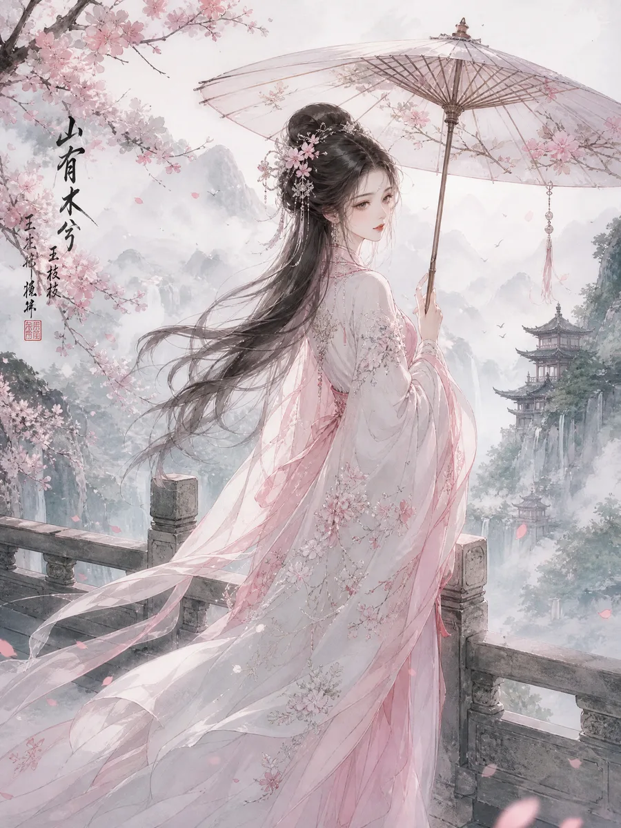 古风水墨仙侠角色设计